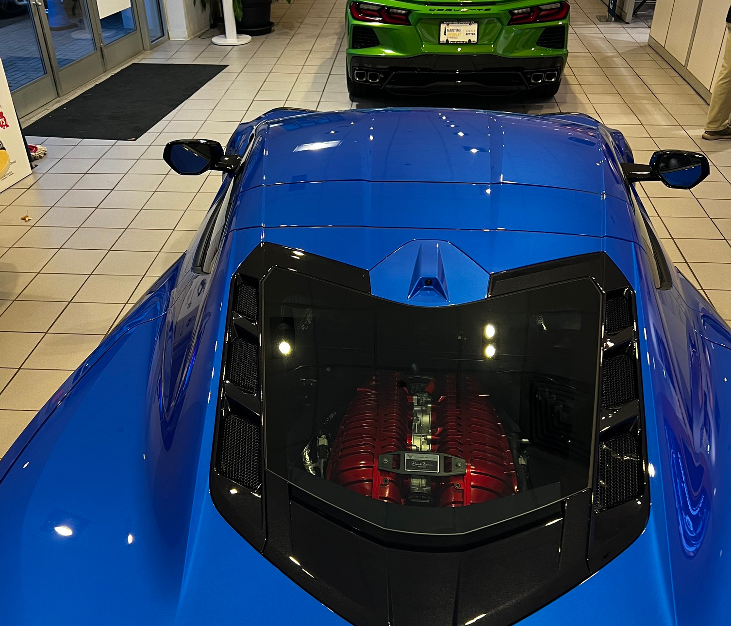 Corvette in Maritime Chevy showroom