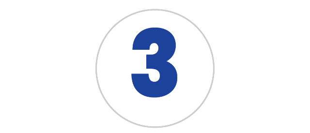 Number 3 in a circle